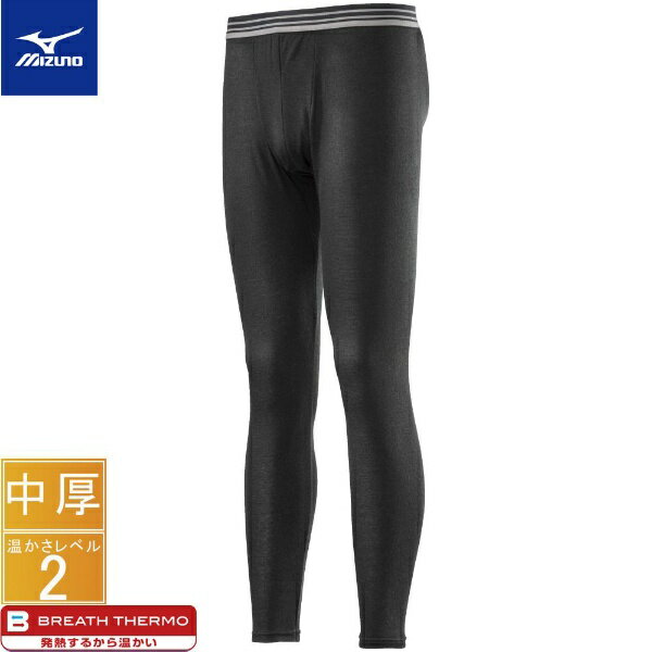 ミズノ｜mizuno メンズ ブレスサーモ BREATH THERMO アンダーウエアプラスタイツ Mサイズ/ブラック C2JB9641