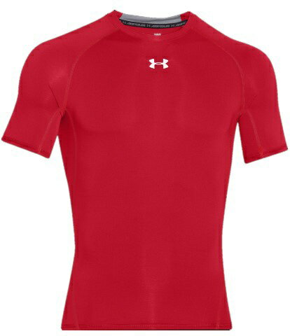 アンダーアーマー｜UNDER ARMOUR メンズ UAヒートギアアーマー ショートスリーブ(LGサイズ/レッド） 1257468
