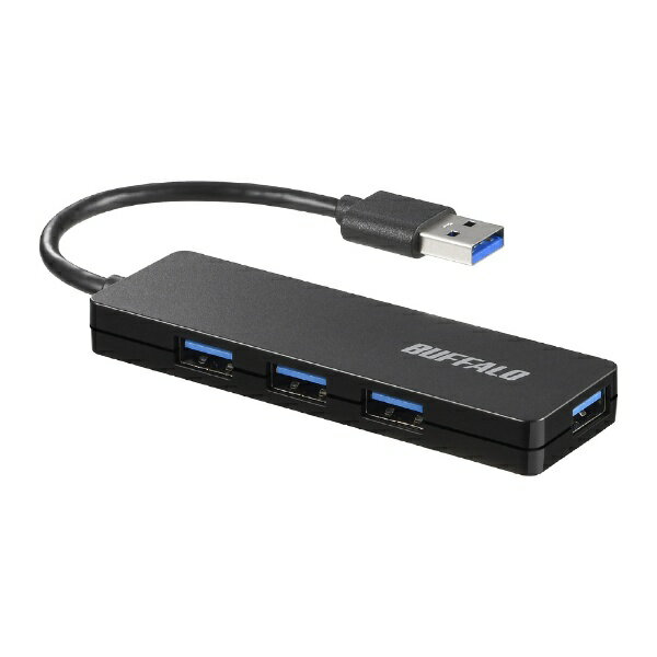 BUFFALOåХåե BSH4U128U3BK USB-Aϥ (Mac/Windows11б) ֥å [Хѥ /4ݡ /USB3.0б][BSH4U128U3BK]