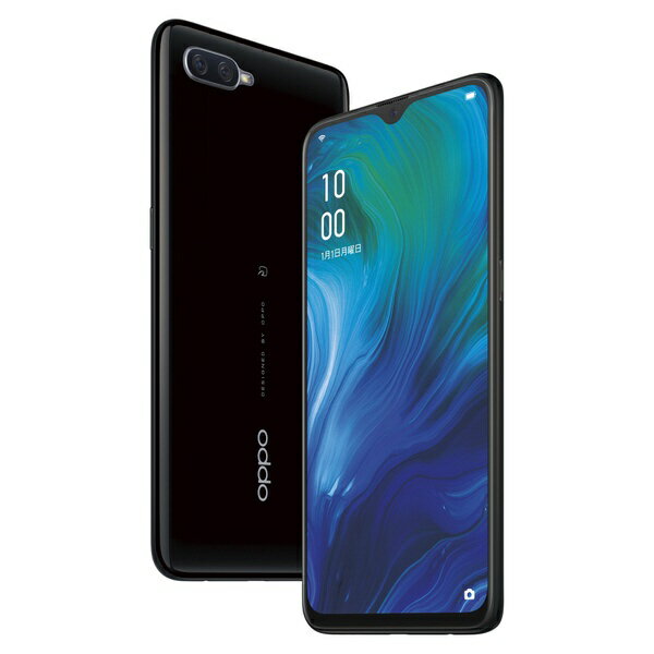 OPPO　オッポ 【防水・防塵・おサイフケータイ】OPPO Reno A ブラック「CPH1983BK」Snapdragon 710 6.4型・メモリ/ストレージ： 6GB/64GB nanoSIMx2 DSDV対応 ドコモ/au/Rakuten/Y!mobileSIM対応 SIMフリースマートフォン[スマホ 本体 新品 CPH1983BK]