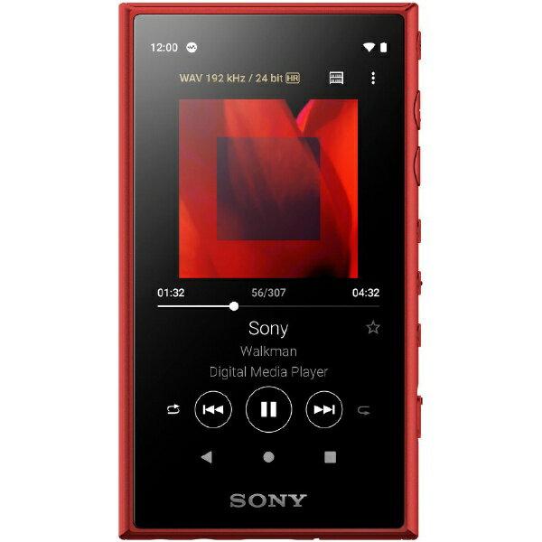 ソニー　SONY NW-A106 RM ハイレゾウォークマン WALKMAN Aシリーズ 2019年モデル［イヤホンは付属していません］ レッド［32GB/ハイレゾ対応］[ウォークマン 本体][NWA106RM]