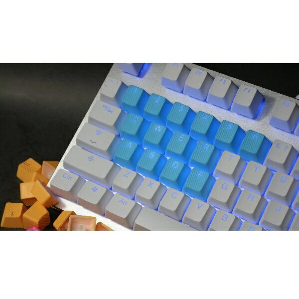 TAI-HAOåϥ ̥åסUS Rubber Gaming Backlit 18 ֥ͥ롼 th-rubber-keycaps-neon-blue-18