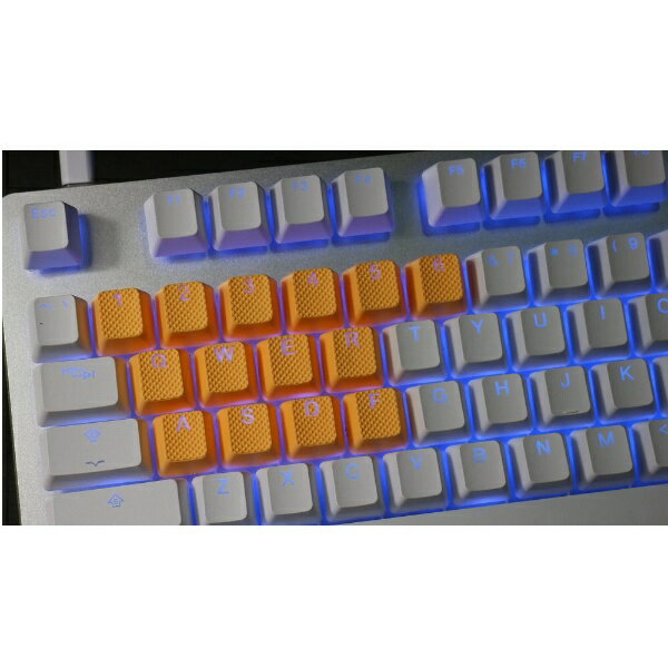 TAI-HAO｜タイハオ 〔キーキャップ〕US配列用 Rubber Gaming Backlit 18キー ネオンオレンジ th-rubber-keycaps-neon-orange-18
