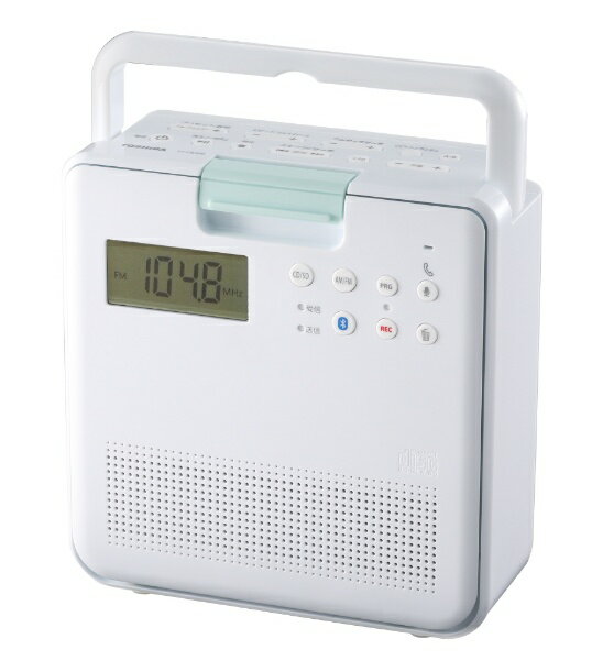 【まとめ買いで最大10％OFFクーポン(5/26まで）】 東芝｜TOSHIBA コンパクト防水型SD/CDラジオ ホワイト TY-CB100(W)…
