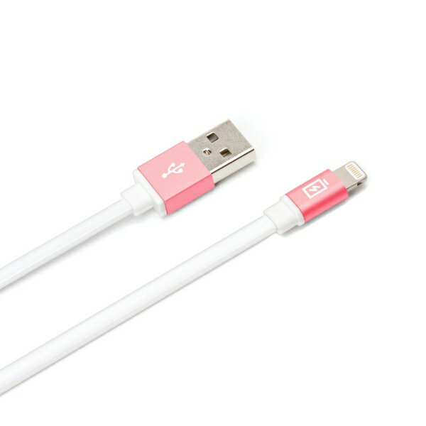 PGA USB-A ⇔ Lightning 充電・転送ケーブル iCharger フラット [0.8m /MFi認証 iPhone・iPad・iPod] PG-LC08M24PK ピンク [0.8m]