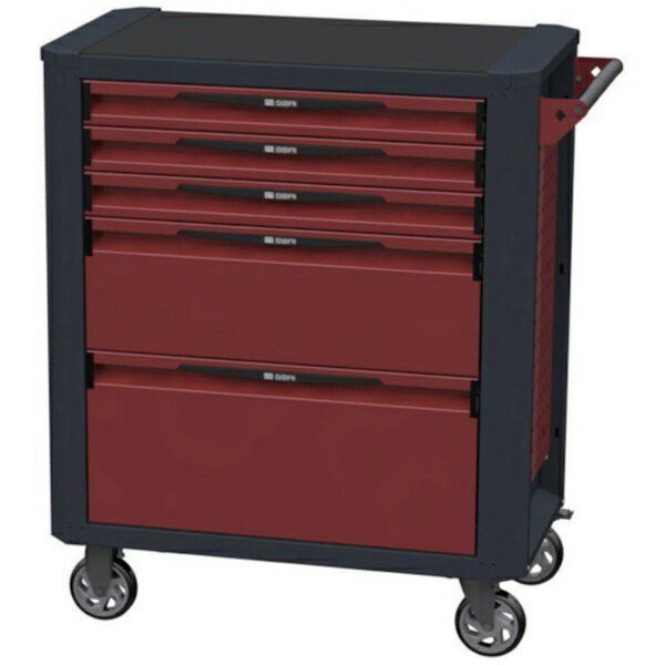 SORI｜ソリ SORI　キャビネットワゴン　12000　5段　赤　850X470X1020 12500R