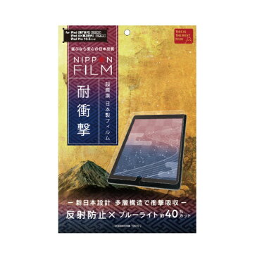 NIPPONGLASS 10.2インチ iPad（第7世代）、10.5インチ iPad Air（第3世代）・iPad Pro用 耐衝撃フィルム 反射防止・ブルーライトカット TYIPD1910PFSKBCAG