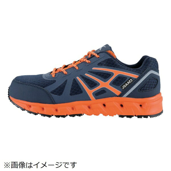 ■通気性抜群のソール構造と安全性・耐滑性能を搭載した快適モデルです。■一般作業に。■色：ネイビー■寸法(cm)：26.0■足幅サイズ：EEE■規格：JSAA規格 A種認定品■耐圧迫荷重(kN)：10±0.1■耐滑ソール■抗菌・防臭中底■通気性■軽量SPソール■衝撃吸収■耐油性ゴム底■先芯:鋼製先芯　甲被:合成皮革+メッシュ　靴底:EVA+ラバー