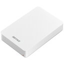 BUFFALO｜バッファロー HD-PGF5.0U3-GWHA 外付けHDD ホワイト 5TB /ポータブル型 HDPGF5.0U3GWHA