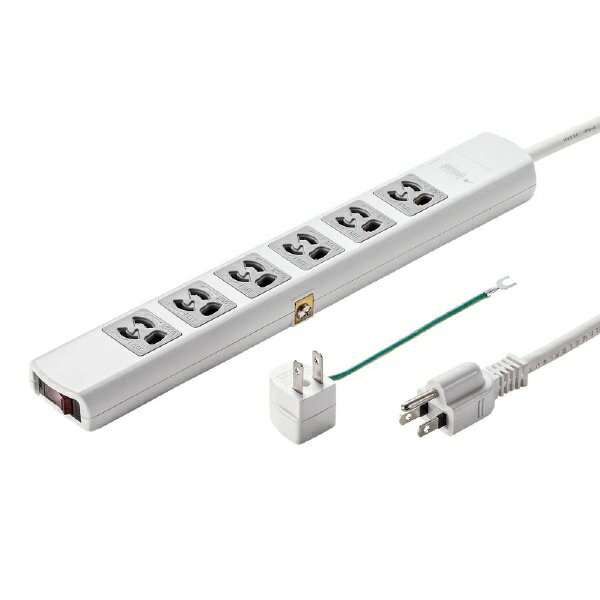 サンワサプライ｜SANWA SUPPLY タップ ホワイト TAP-SP36MG-3 3.0m /6個口 /スイッチ付き（一括） TAPSP36MG3