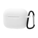イングレム|Ingrem AirPods Pro シリコンケース ノーダスト カラビナ付き/ホワイト ホワイト IS-APPC1/W