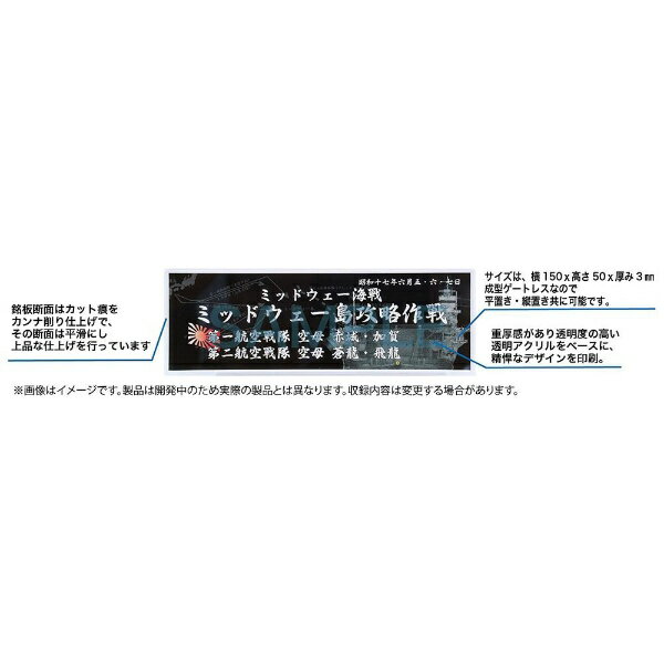 フジミ模型｜FUJIMI 艦名プレートシリーズ No．301 日本海軍艦艇 展示用銘板「昭和17年8月 第二次ソロモン海戦（機動部隊本隊）」