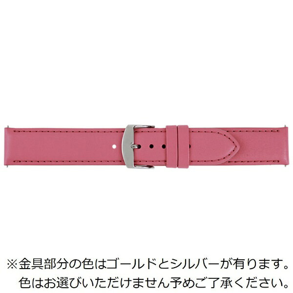バンビ｜BAMBI 時計バンド 本革 スムース クイックレバー ストレートタイプ かん幅14mm 美錠幅14mm【金具色指定不可】 ピンク BCA057PL