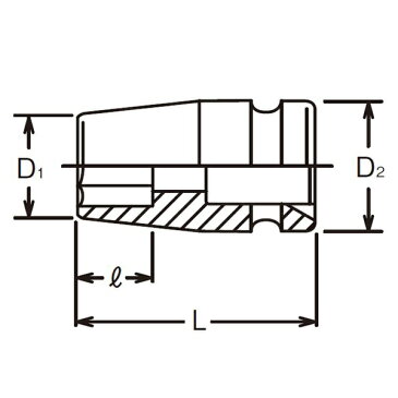 山下工業研究所　KO-KEN　TOOL 12400M-5 1/4インチ(6.35mm) インパクト6角ソケット 5mm 12400M-5