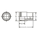 山下工業研究所｜KO-KEN TOOL 2450MS-13 1/4インチ(6.35mm) ナットグリップソケット 13mm 2450MS-13 2