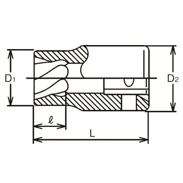 山下工業研究所　KO-KEN　TOOL 2127-4 1/4インチ(6.35mm) ナットツイスター 4mm 2127_4