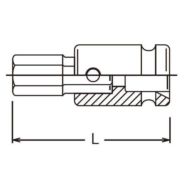 山下工業研究所　KO-KEN　TOOL 16107.22-19 3/4インチ(19mm) インパクトヘックスビットソケット 19mm 16107.22-19