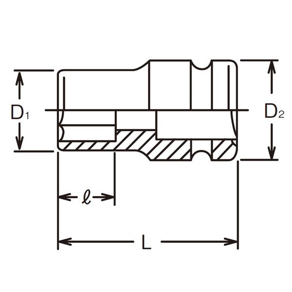 山下工業研究所｜KO-KEN TOOL 16401A-1.7/8 3/4インチ(19mm) インパクト6角ソケッ...
