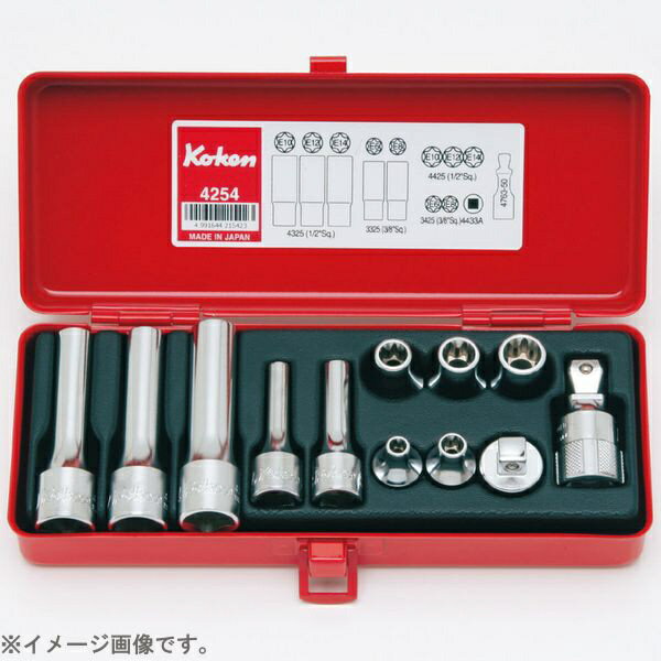 RHƌbKO-KEN TOOL 4254 1/2C`(12.7mm) \PbgZbg 12pc 4254