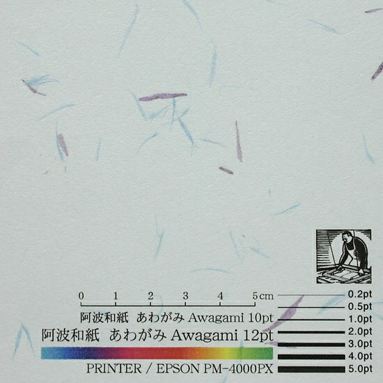 アワガミファクトリー｜Awagami Factory 〔各種プリンタ〕コピーができる和紙 花入り紙 0.17mm [A4 /10枚] ブルー No.25[NO25]