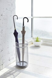 山崎実業｜Yamazaki 07927 傘立てラウンドメッシュ　ブラック(UmBRella Stand Round Mesh BK) シルバー[7927]