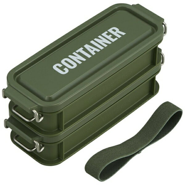 オーエスケー｜OSK LUNCH CHIME No.2 コンテナランチボックス2コセット カーキ CNT-300SW