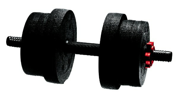 La-VIE|ラ・ヴィ ダンベル【重量可変式】メガダンベルセット(10kg/ブラック×シルバー)3B-3495