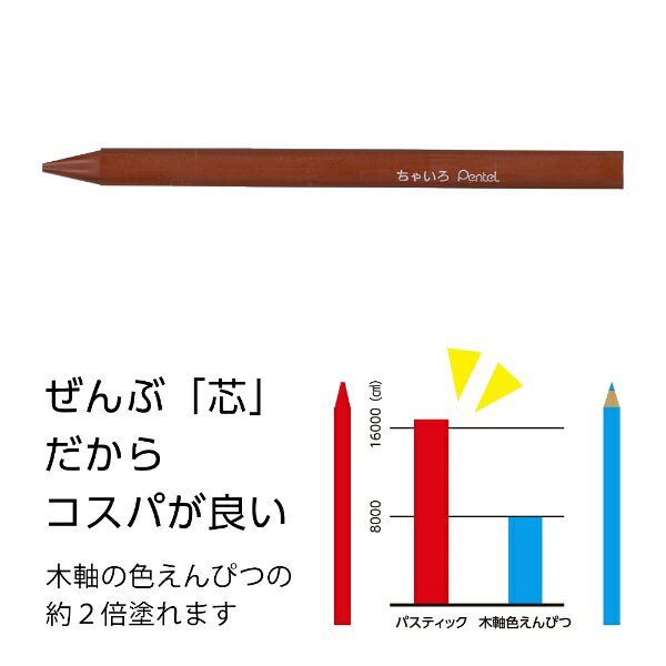 ぺんてる｜Pentel 色えんぴつ 単色 パスティック ちゃいろ GC-T08R biccamera-12878006 楽天ビック(ビックカメラ×楽天) サンプル画像2