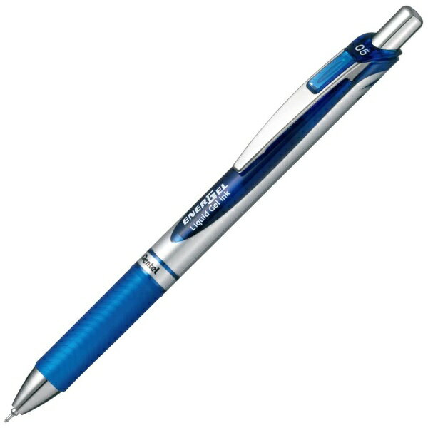 ぺんてる｜Pentel ENERGEL(エナージェル) ボールペン シルバー(インク色：ブルー) BLN75Z-C 0.5mm