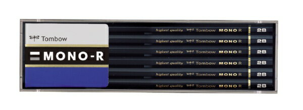 トンボ鉛筆｜Tombow MONO-R 鉛筆 プラケース入り MONO-R2B [2B 12本 1ダース ]