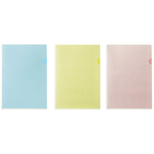 プラス｜PLUS 紙製クリアーホルダー 3枚アソートパック FL-230HO-APのサムネイル