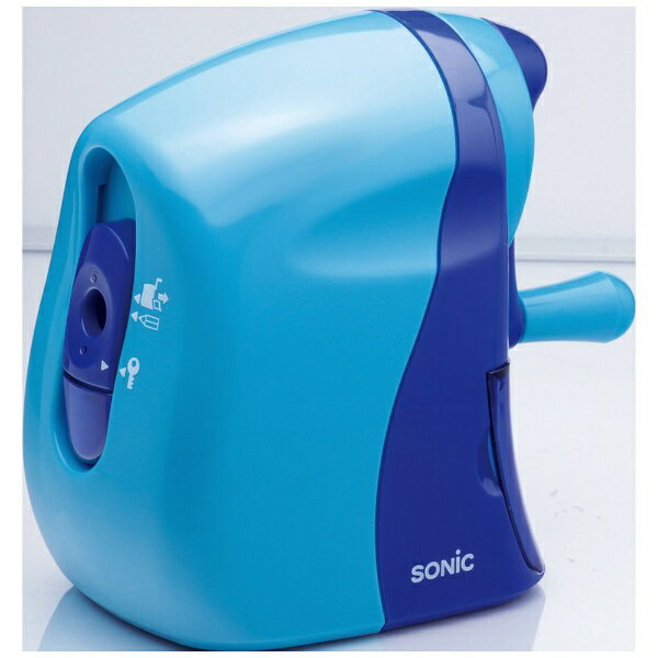 ソニック｜sonic かるハーフ 手動鉛筆削り 青 SK-802-B [手動タイプ]