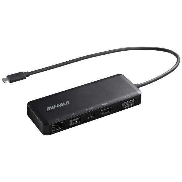 BUFFALO｜バッファロー ［USB-C オス→メス HDMI / VGA / LAN / USB-A / USB-C］ ドッキングステーション ブラック LU…