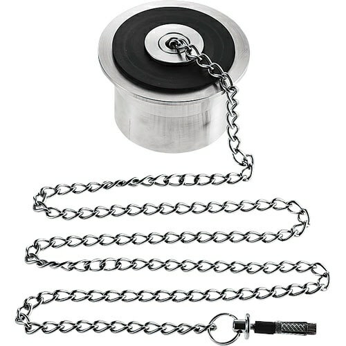 ●クサリの長さ1m●材質 本体：ステンレス、栓：NBR 注：完全止水しません。