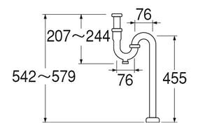SANEI｜サンエイ 掃除口付Sトラップ h702F32