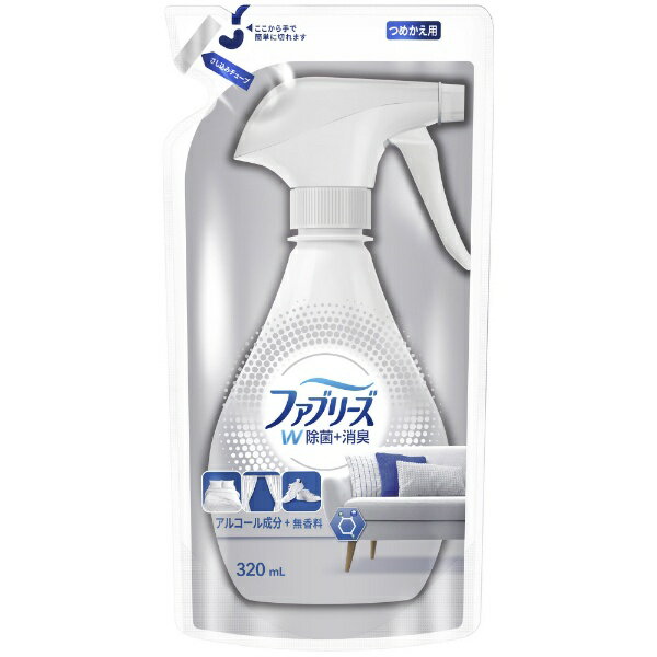 P&G｜ピーアンドジー ファブリーズ 消臭スプレー 布用 W除菌 無香料 アルコール成分入り 詰め替え 320mL【rb_pcp】のサムネイル