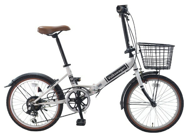 フォルクスワーゲン｜Volkswagen 20型 折りたたみ自転車 Volkswagen Bicycles フォルクスワーゲン バイシクルズ(ホワイト/外装6段変速) VW-206G 28456【キャンセル・返品不可】 【代金引換配送不可】