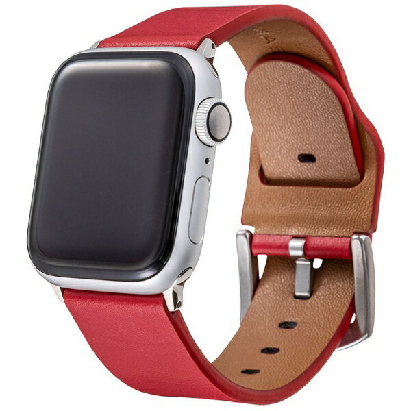 坂本ラヂヲ｜sakamotoradio Genuine Leather Watchband for Apple Watch 5/4/3（38/40mm） レッド GWBIGAW02RED