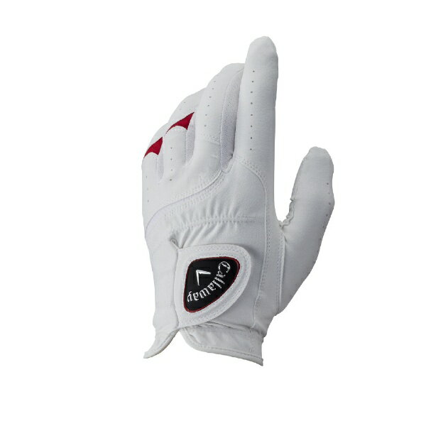 キャロウェイ｜Callaway 【メンズ 左手着用(右利き用)】ゴルフグローブ ALL WEATHER(24cm/ホワイト×レッド)【返品交換不可】