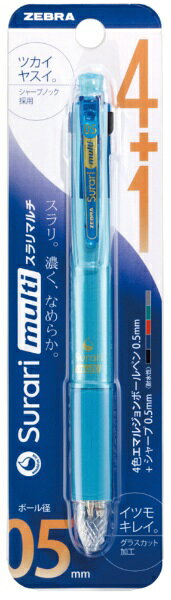 ゼブラ｜ZEBRA スラリマルチ パック入り 多機能ボールペン ライトブルー P-B4SAS11-LB [0.5mm]