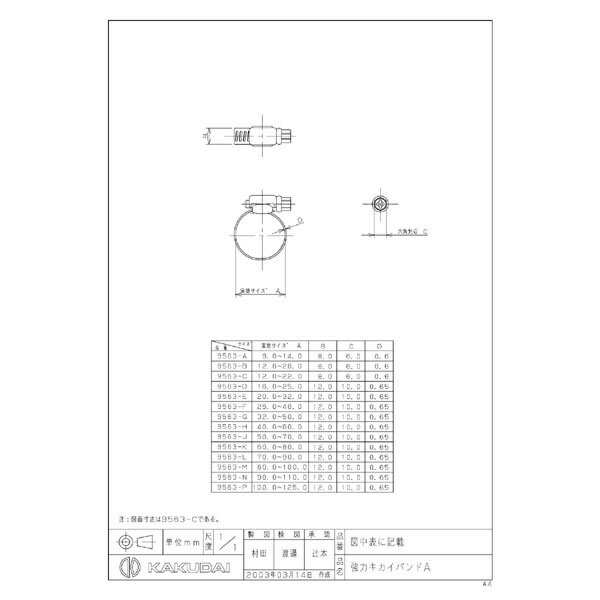 カクダイ｜KAKUDAI カクダイ 9563-A 強力キカイバンド/9〜14