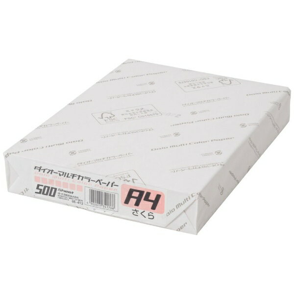 PLUS｜プラス 〔各種プリンタ〕ダイオーマルチカラーペーパー 92μm [A4 /500枚] さくら CW-620C