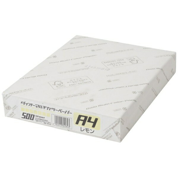PLUS｜プラス 〔各種プリンタ〕ダイオーマルチカラーペーパー 92μm [A4 /500枚] レモン CW-620C