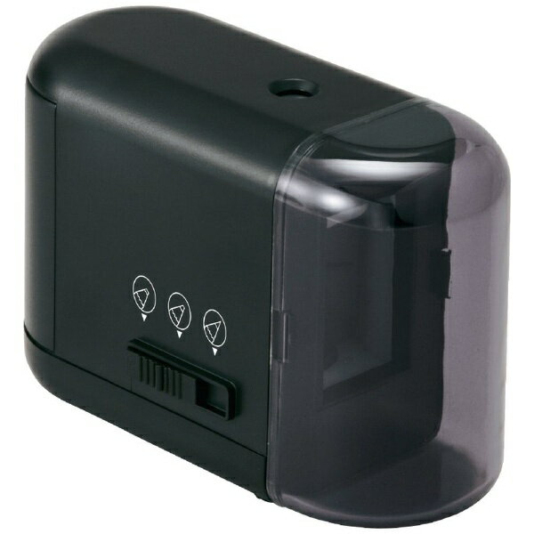 PLUS｜プラス 鉛筆削り（乾電池式） ブラック FS-077 [自動タイプ]