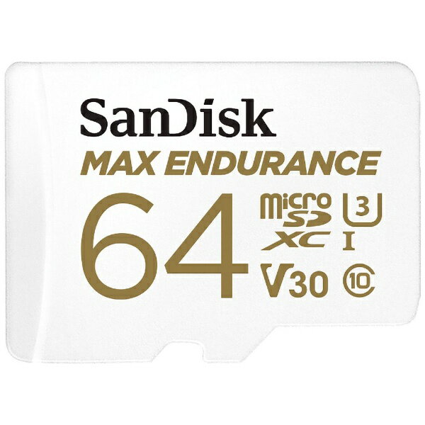 TfBXNbSanDisk microSDXCJ[h UHS-I MAX ENDURANCEi}bNX GfXjϋv SDSQQVR-064G-JN3ID [Class10 /64GB]