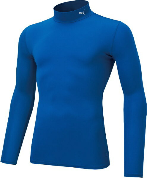 Long-Sleeved - プーマ｜PUMA メンズ コンプレッション モックネック 長袖シャツ チームローヤル×ホワイト 656331 [メンズ /XXLサイズ]【返品交換不可】