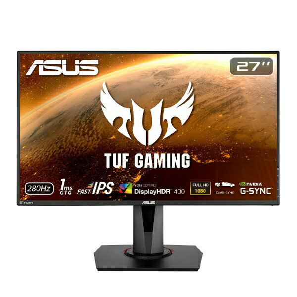 ASUS｜エイスース ゲーミングモニター TUF GAMING ブラック VG279QM [27型 /フルHD(1920×1080) /ワイド][27インチ 液晶ディスプレイ]