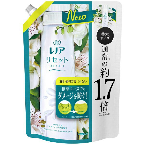 P&G｜ピーアンドジー レノア リセット 柔軟剤 ヤマユリ&グリーンブーケの香り 詰め替え 特大 795mL ヤマユリ＆グリーンブーケ