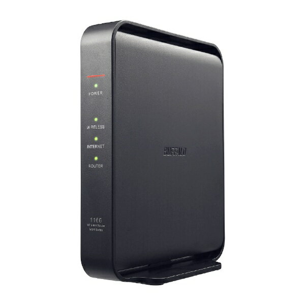 BUFFALO｜バッファロー Wi-Fiルーター 親機 AirStation ブラック WSR-1166DHPL2 Wi-Fi 5(ac) /IPv6対応 無線LANルーター