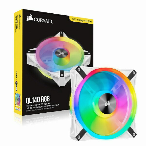 CORSAIRbRZA P[Xt@m140mm / 1250RPMn QL140 RGB White CO-9050105-WW